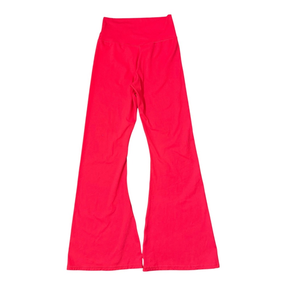 Sunzel Red Crossover High Waist Flared Yoga Pants Activewear Women's Size Large